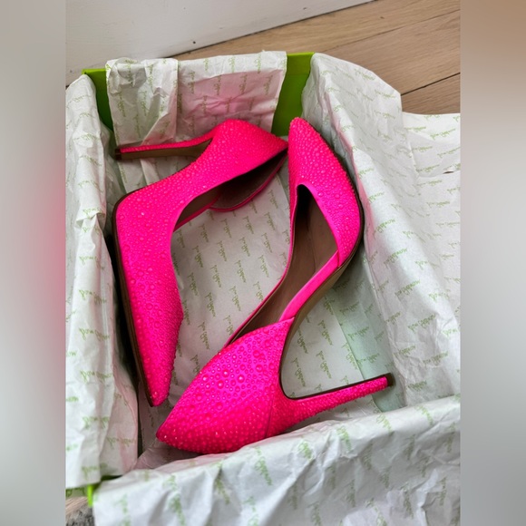 I.N.C. International Concepts Hot Pink Heels Pumps Cocktail Party Wedding Guest - Picture 7 of 13